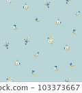 Seamless spring vector pattern with floral motif 103373667