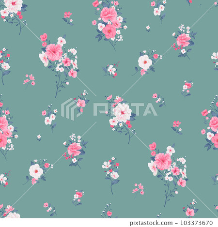 Seamless spring vector pattern with floral motif Seamless spring vector pattern with floral motif 103373670
