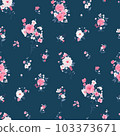 Seamless spring vector pattern with floral motif 103373671