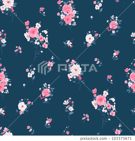 Seamless spring vector pattern with floral motif Seamless spring vector pattern with floral motif 103373671