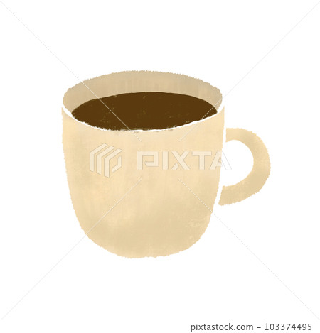 Mug with coffee without main line Mug with coffee without main line 103374495