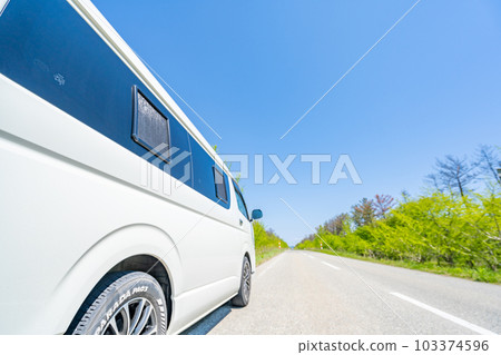Hiace camper van life travel straight road Hiace camper van life travel straight road 103374596