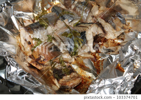 Sea fish mackerel for baking mediterranean dish 103374701