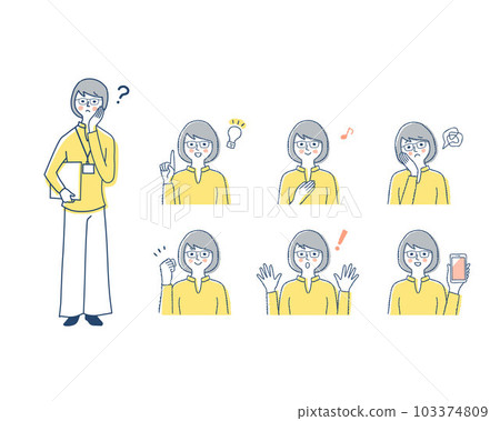 女性面部表情_h3變化集 103374809