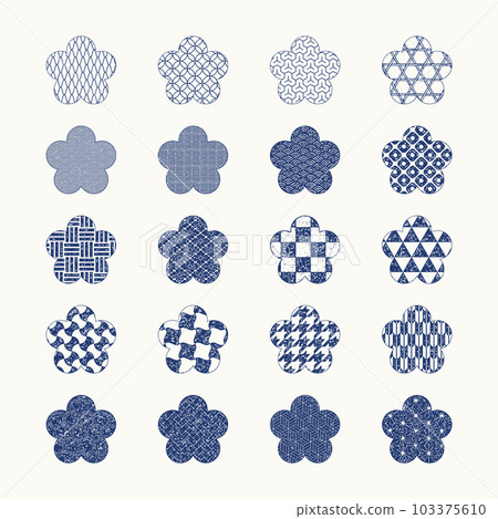 日本圖案郵票圖標(梅花) 日本圖案郵票圖標(梅花) 103375610