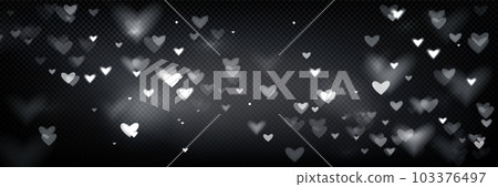 Bokeh background with blurred white hearts 103376497