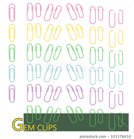一組彩色回形針 103376610