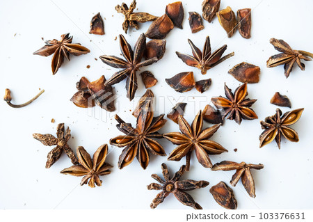 Dried star anise spice. 103376631