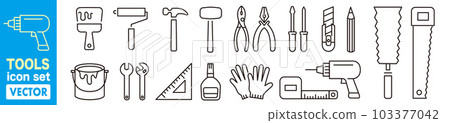 DIY tool icon set 103377042