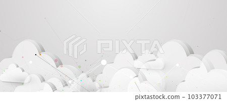 Cloud technology. Integrated digital web concept background Cloud technology. Integrated digital web concept background 103377071