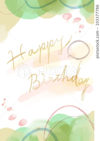 watercolor birthday card 103377766