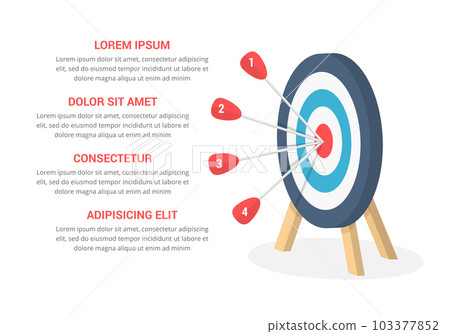 Target with Four Arrows 103377852