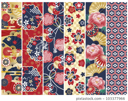 Japanese pattern obi set 103377966