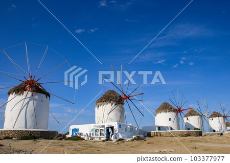 希臘遊記愛琴海群島米科諾斯六座風車 103377977