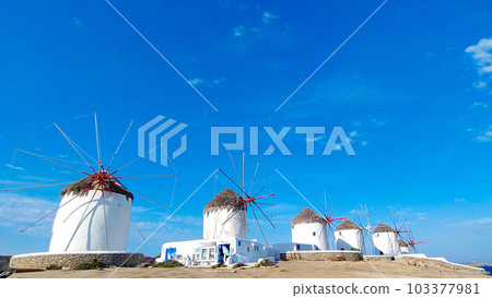 希臘遊記愛琴海群島米科諾斯六座風車 103377981