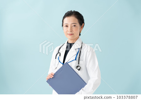 Woman in white coat medical Woman in white coat medical 103378807