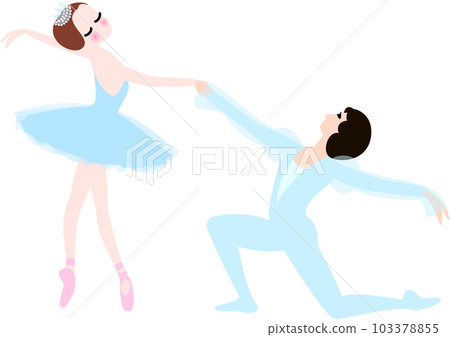 芭蕾雙人舞 兩位芭蕾舞演員在跳舞 芭蕾雙人舞 兩位芭蕾舞演員在跳舞 103378855