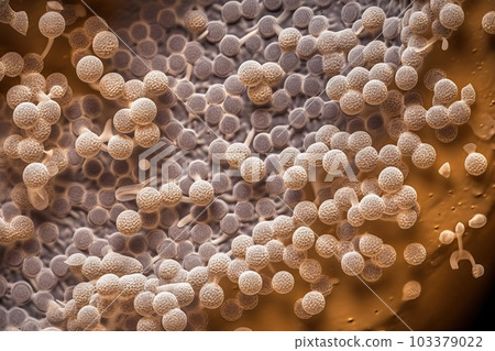 Bacteria of the deadly smallpox virus, generative AI Bacteria of the deadly smallpox virus, generative AI 103379022