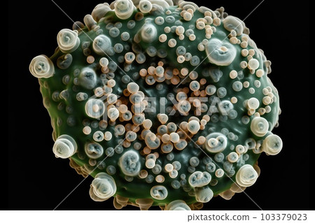 Bacteria of the deadly smallpox virus, generative AI Bacteria of the deadly smallpox virus, generative AI 103379023