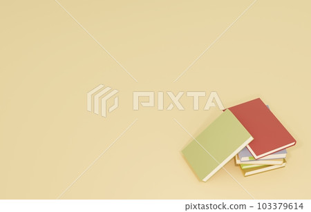 3D material_stacked books 103379614