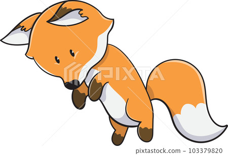 Cartoon cute Fox, Animal-插圖素材 [103379820] - PIXTA圖庫
