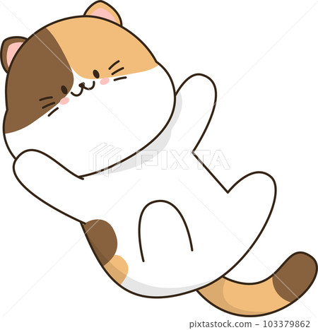 Cartoon cute cat 103379862