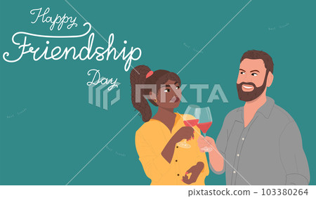 People drinking wine. Happy Friendship Day. 103380264