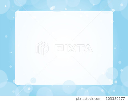 帶有抽象波爾卡圓點_明信片_淺藍色的可愛漂亮的框架 103380277
