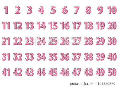彩色數字圖標編號集 103380279