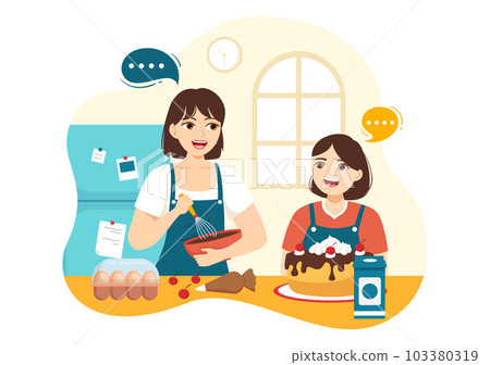 Confectioner Vector Illustration with Chef Wearing Apron Preparing Dessert, Sweet Products and Pastry in Flat Cartoon Hand Drawn Templates Confectioner Vector Illustration with Chef Wearing Apron Preparing Dessert, Sweet Products and Pastry in Flat Cartoon Hand Drawn Templates 103380319