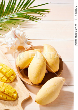 Thai fruit Mango, variety Nam Dokmai Sweet and delicious summer dessert 103380779