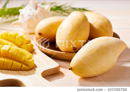 Thai fruit Mango, variety Nam Dokmai Sweet and delicious summer dessert Thai fruit Mango, variety Nam Dokmai Sweet and delicious summer dessert 103380780