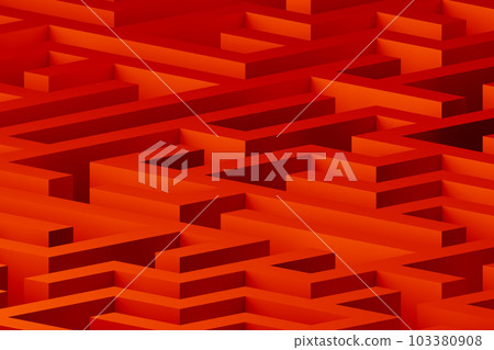 3D red maze 103380908