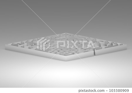3D white maze 3D white maze 103380909