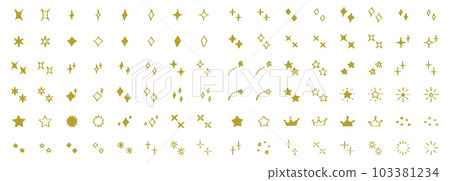 手繪星星/閃光圖標集簡單的手繪閃亮圖標 103381234