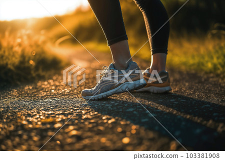 慢跑女人的腿，生成的 AI 103381908