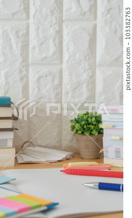 Stacked books and notes/study image Stacked books and notes/study image 103382763