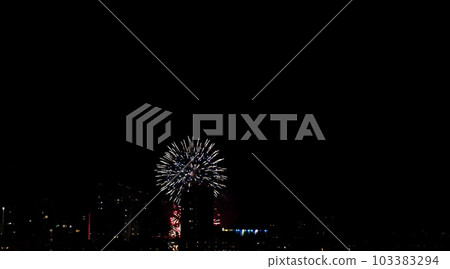 Fireworks over the city 103383294