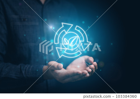 eco friendly icon. technology virtual icon technology style 103384360