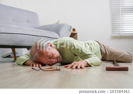Elderly people accident slip and fall, Accident of senior slip and fall to floor Elderly people accident slip and fall, Accident of senior slip and fall to floor 103384361