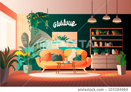 living room modern home apartment interior horizontal 103384969