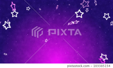 Glowing star-shaped particles and pink-purple gradient background, psychedelic image Glowing star-shaped particles and pink-purple gradient background, psychedelic image 103385154