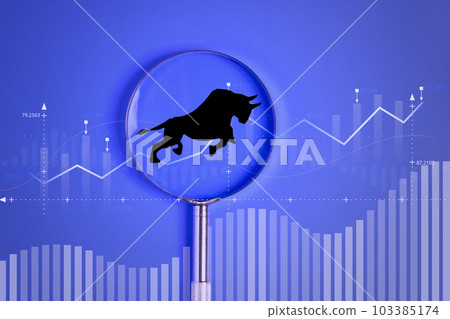 Investment text on blue background, Investment strategy and benefits 103385174