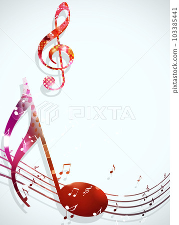 Bright Multicolor Music Poster Bright Multicolor Music Poster 103385441