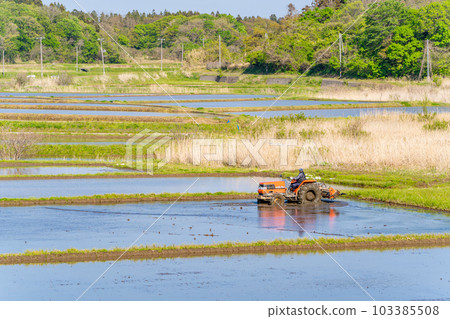 Rice planting plowing spring tractor handle 103385508