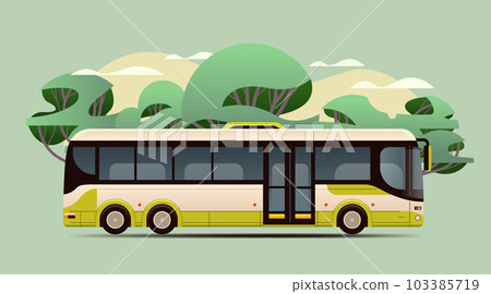 city bus vehicle modern public transport urban and countryside traffic comfortable moving concept 103385719