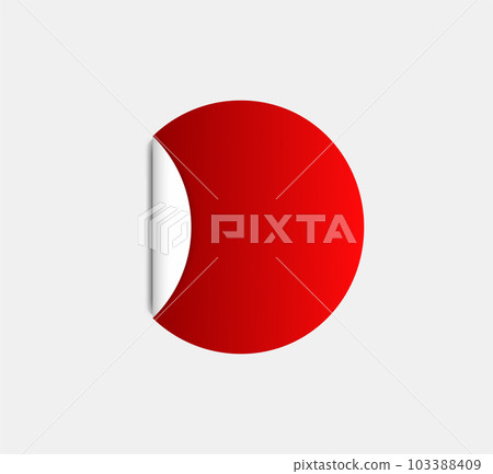 Sticker round circle label. Paper circle empty tag banner Sticker round circle label. Paper circle empty tag banner 103388409