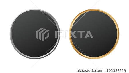 golden circle frame Stock Illustration