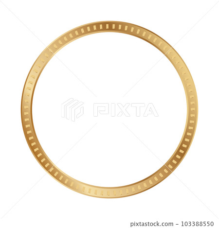 Golden ring vector illustration. Gold circle frame Golden ring vector illustration. Gold circle frame 103388550