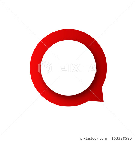 Chat bubble template vector. Alert message 103388589